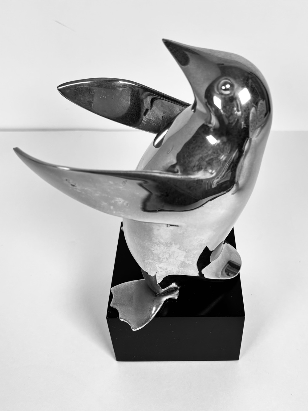 Restoration Hardware Chrome Penguin Decor